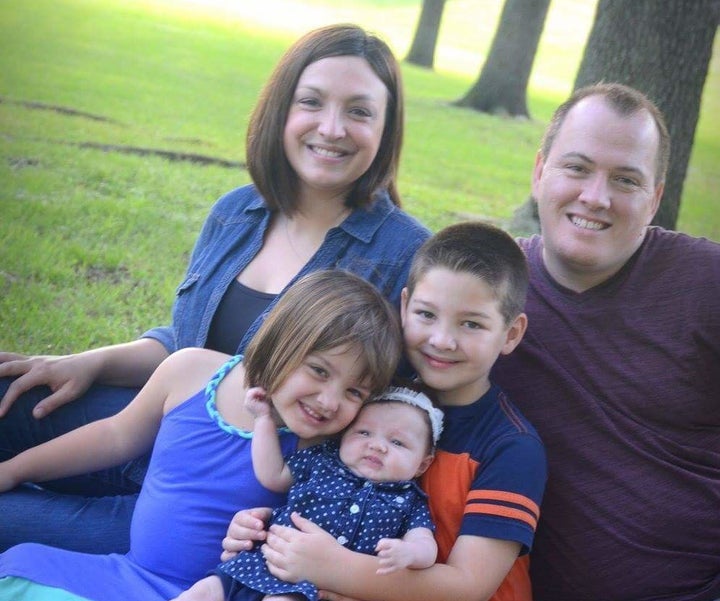 Emily and David Graham with their kids Cameron, Melia and Sienna a few months before their son's death.