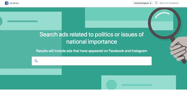 Facebook's Ad Library feature has launched in the UK 