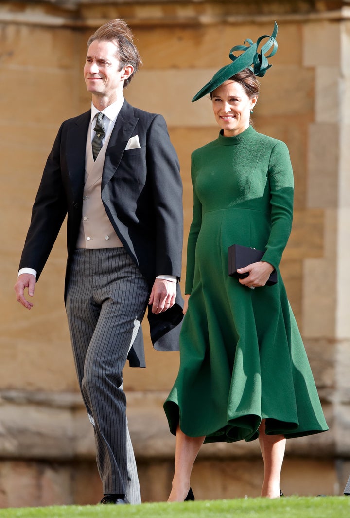 James Matthews and Pippa Middleton attend the wedding of Princess Eugenie of York and Jack Brooksbank at St. George's Chapel on Oct. 12 in Windsor.