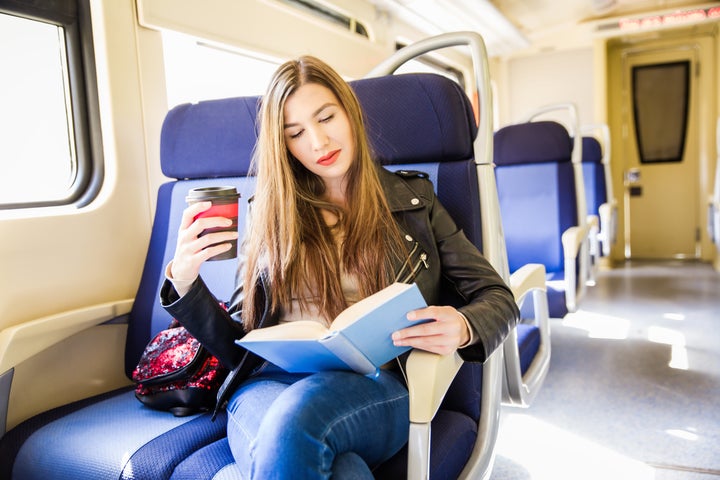 <strong>According to Virgin Trains policy, hot drinks must be placed in a paper bag before passengers can carry them back to their seats </strong>