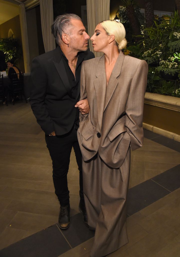 Christian Carino and Lady Gaga attend Elle’s Annual Women in Hollywood Celebration on Monday.