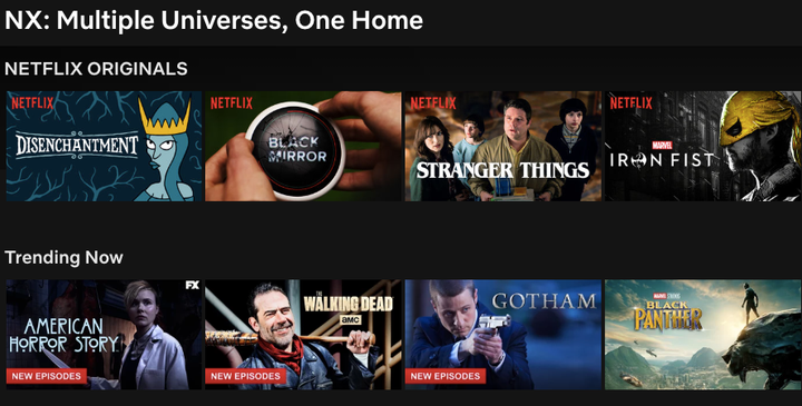 "NX: Multiple Universes, One Home" on Netflix.