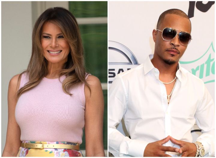 First Lady Melania Trump and rapper T.I.