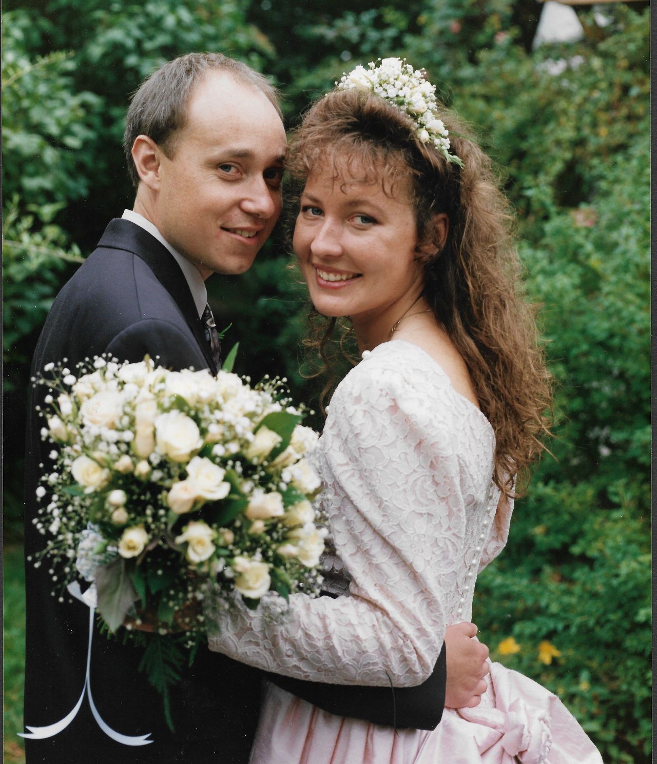 The Hodgkins on their wedding day
