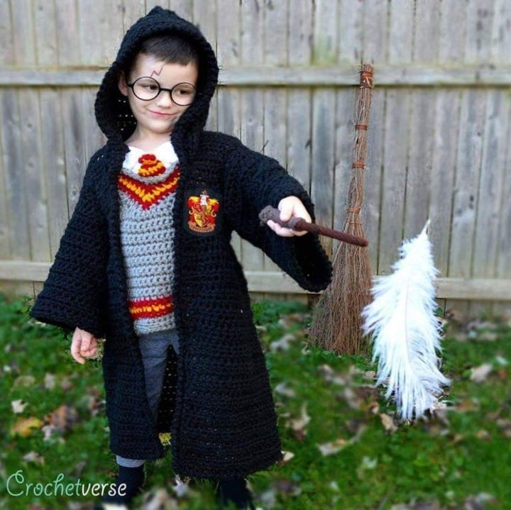 For Halloween, Stephanie Pokorny crochets costumes for her sons. 