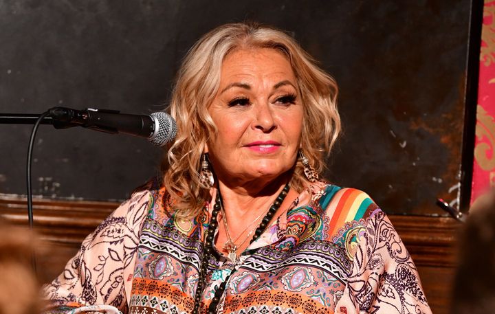 Roseanne Barr attends a live taping of Rabbi Shmuley Boteach’s podcast in July in New York City.