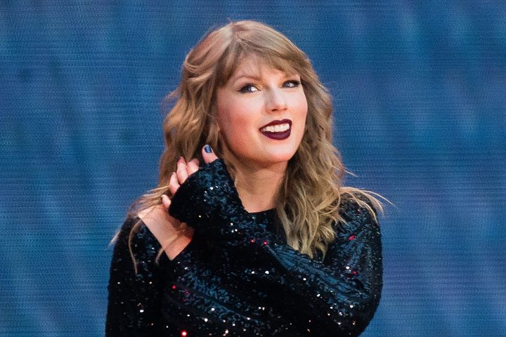 Taylor Swift onstage during her "Reputation" tour.