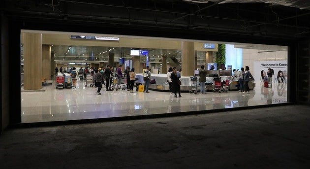 내년에 설치될 예정인 인천공항 제1여객터미널 입국장 면세점 예정 부지의 모습.