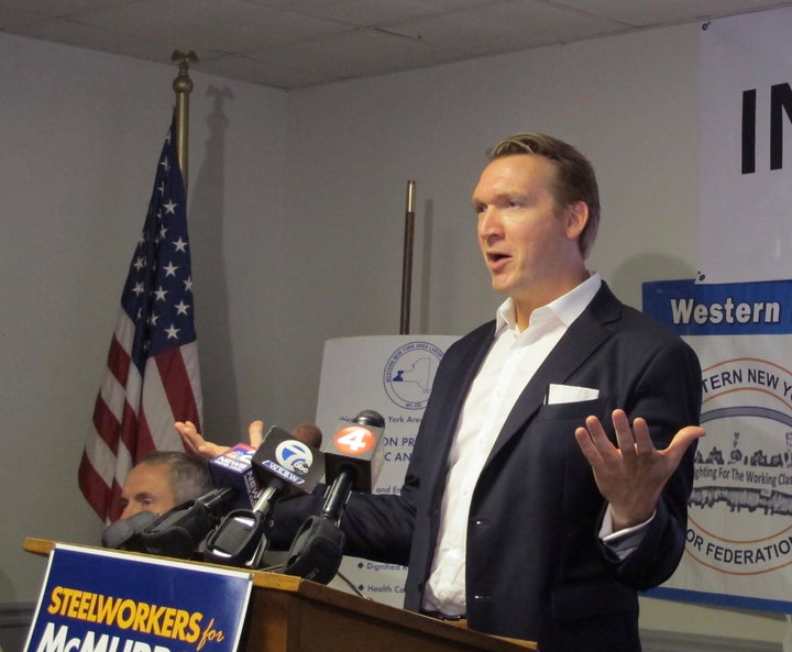 New York state congressional candidate Nate McMurray is getting national Democratic Party help in his quest to unseat indicted Republican incumbent Chris Collins, who was Donald Trump's first supporter in the House. 