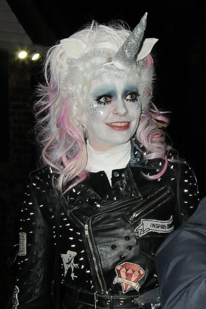 Holly dressed as a unicorn last year