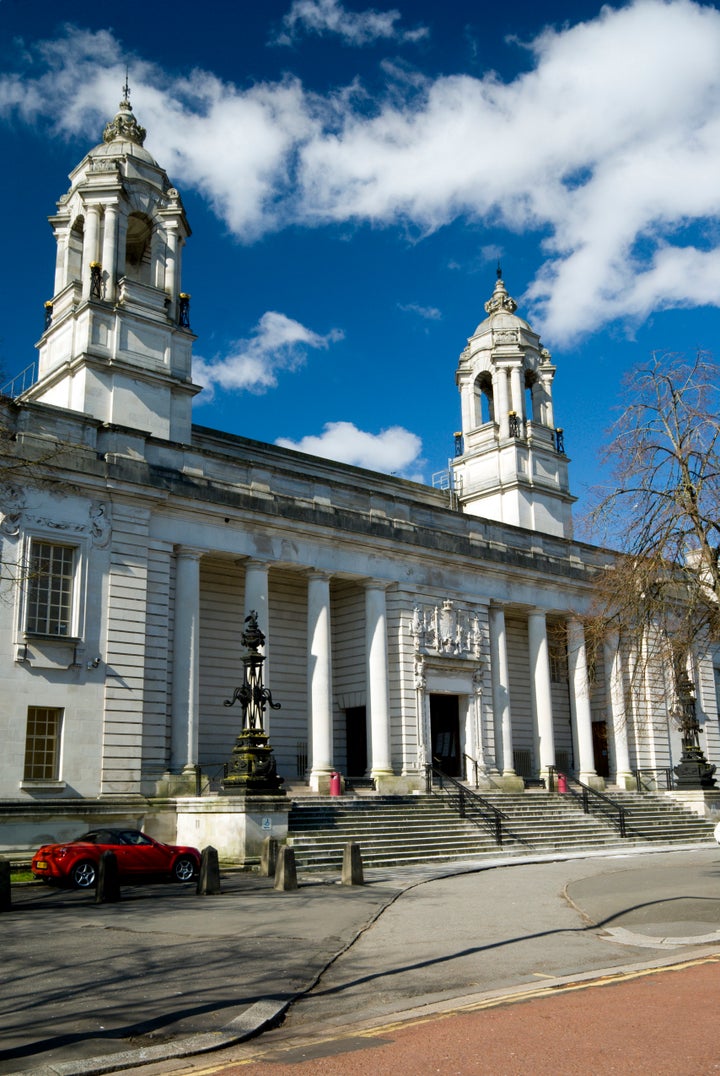 The couple were jailed at Cardiff Crown Court (pictured) 