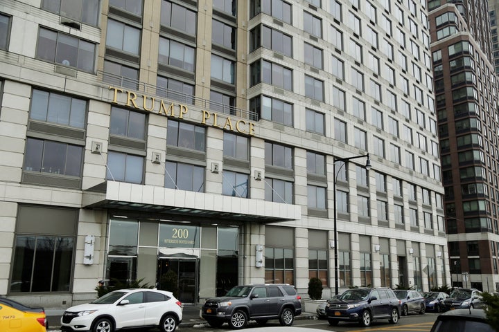 New York City's 200 Riverside Boulevard at Trump Place, pictured, plans to remove President Donald Trump's name from its facade following a vote by residents.