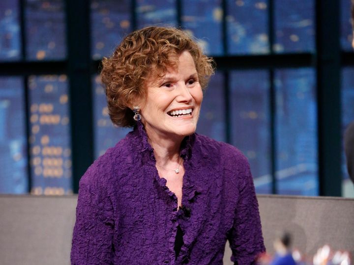 Author Judy Blume on "Late Night With Seth Meyers" in 2015. She has sold the film rights to her 1970 book <em>Are You There God? It’s Me, Margaret,</em> according to Deadline.
