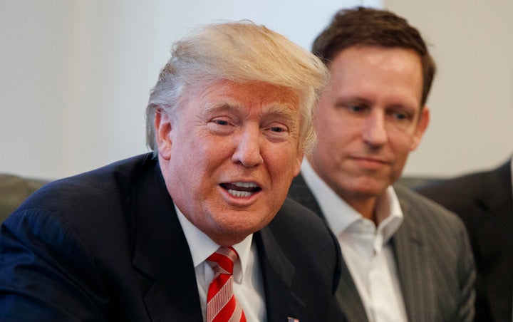 Donald Trump and Peter Thiel.