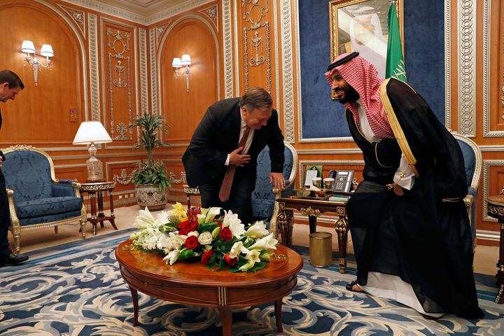 US secretary of state Mike Pompeo meeting with Crown Prince Mohammed bin Salman over the disappearance of Khashoggi 