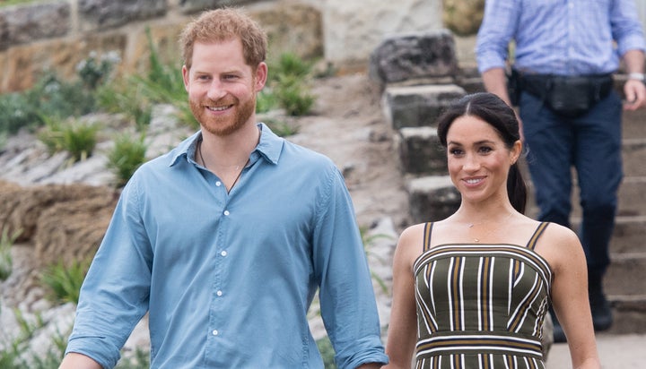 Harry and Meghan visit Bondi Beach on Oct. 19, 2018 in Sydney, Australia. 