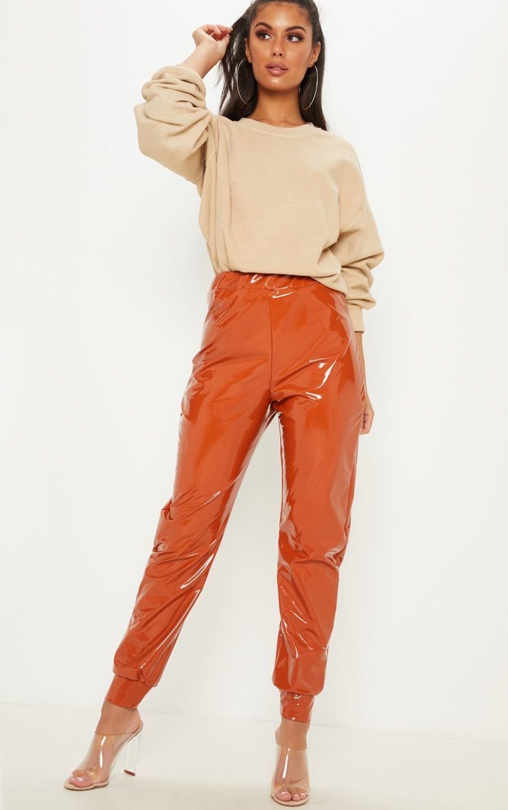 Indie High Shine Premium Vinyl Trousers  boohoo