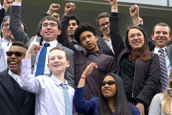 Young Americans who are plaintiffs in a federal climate lawsuit, March 9, 2016.