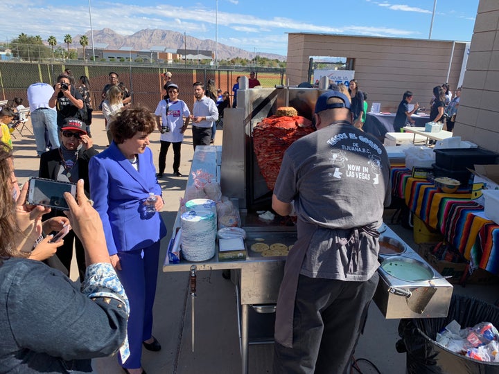 "I'm not leaving without a taco," Rep. Jacky Rosen (D-Nev.) remarked to an aide at a Saturday campaign stop before loading up on some late lunch.