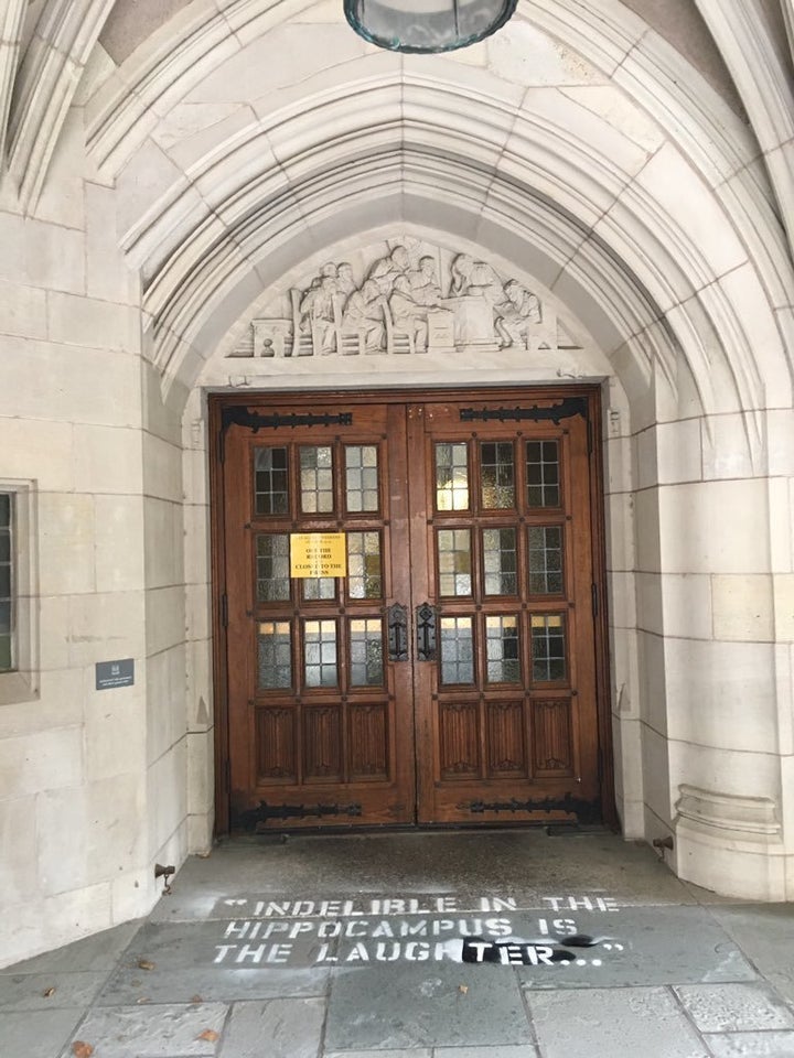 The Sterling Law Building of Yale Law School, seen Monday morning.