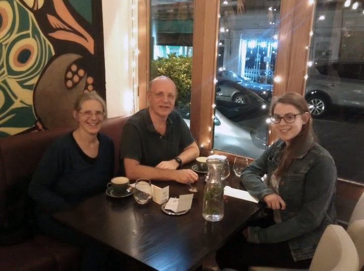 Margaret and Robert Abrahart pictured with their daughter Natasha (left to right).