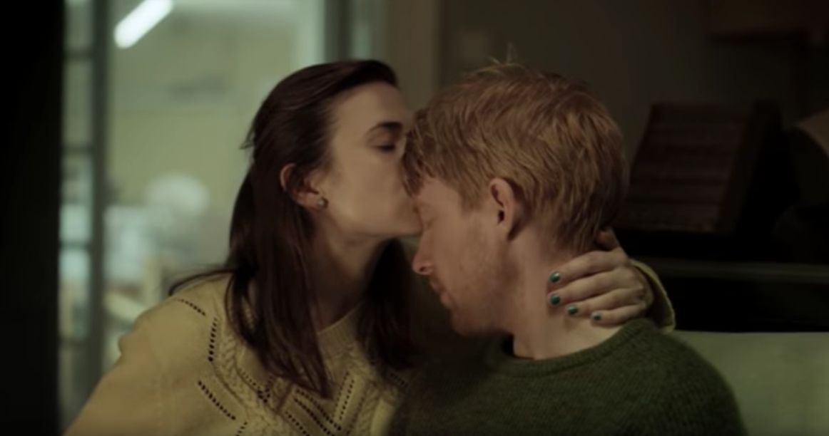 Hayley Atwell and Domhnall Gleeson in 'Be Right Back'