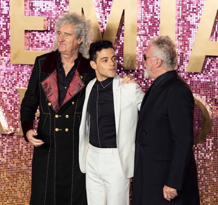 Brian May, Rami Malek and Roger Taylor