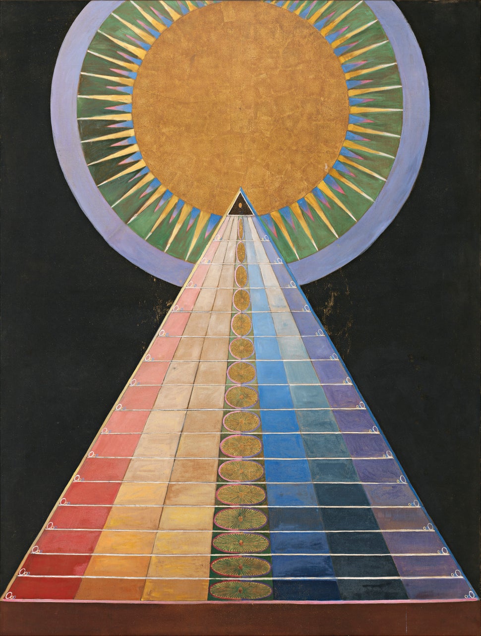 Hilma af Klint's "Group X, No. 1, Altarpiece(Grupp X, nr 1, Altarbild)," 1915.