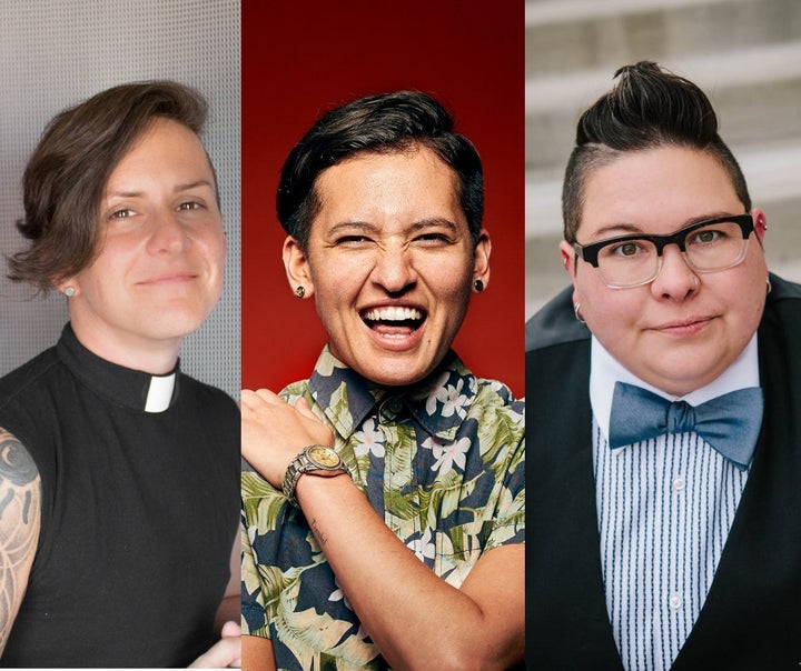 From left: Rev. M Barclay, director of enfleshed; Myles Markham, programs and organizing coordinator for the Reformation Project; and Rev. Dr. Robyn Henderson-Espinoza, founder of the Activist Theology Project.