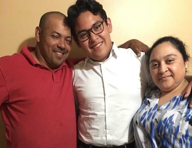 Samuel Amaya; his older son, Sam Amaya; and his wife, Idalia Majano-Amaya, are all living in the U.S....
