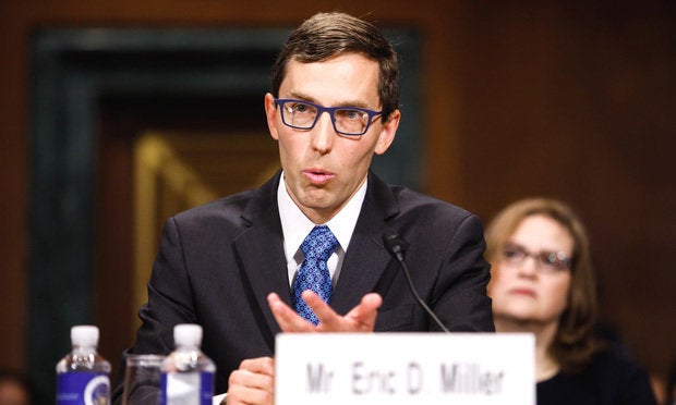 Eric Miller, a nominee to a lifetime seat on a U.S. circuit court, has built a career out of fighting...