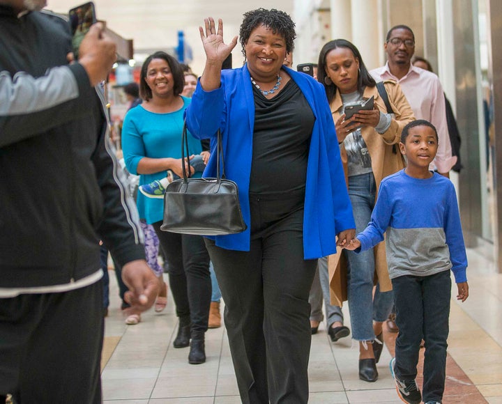 Stacy Abrams, a Democrat seeking to become the first black woman elected governor in the U.S.