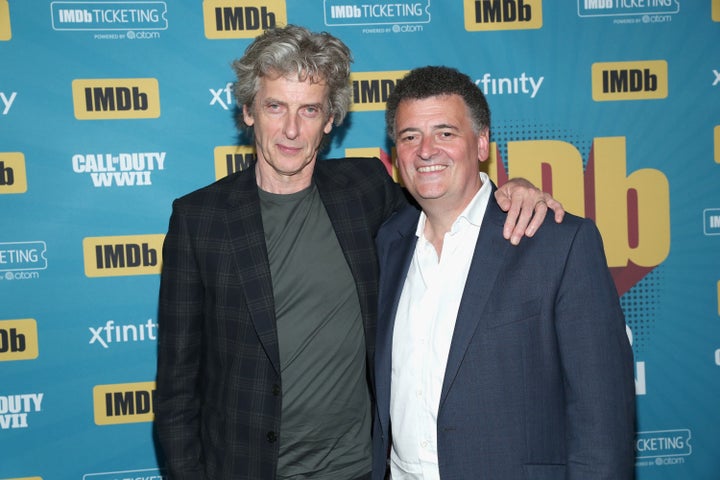 <strong>Former Time Lord Peter Capaldi and Steven Moffat</strong>