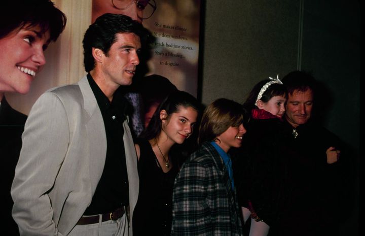 The cast of "Mrs. Doubtfire" at the 1993 premiere. 