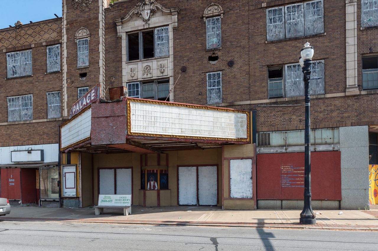 The Palace Theater in downtown Gary has been closed as the building falls into disrepair.