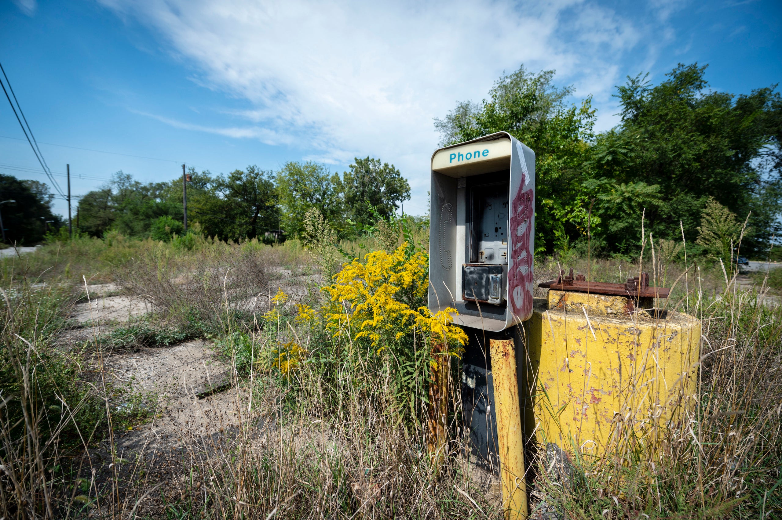 The city has removed abandoned commercial properties from a number of street corners.