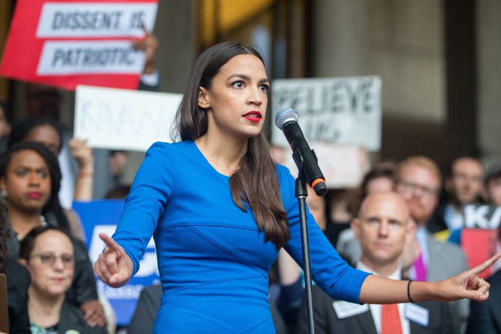 Alexandria Ocasio-Cortez, the first-time House candidate predicted to win in New York's 14th Congressional District, is part of a progressive contingent that supports a "Green New Deal."