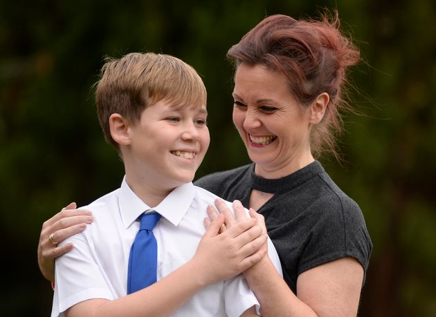 Ben McCabe and his mum Amy.