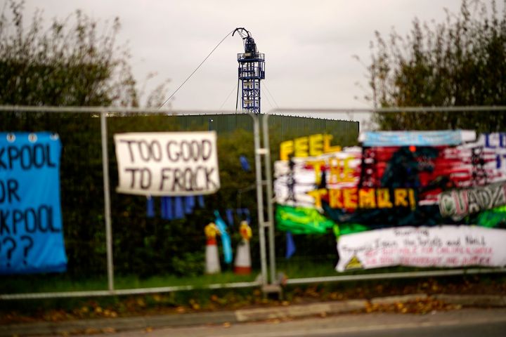 Protest camps remain at the Preston New Road fracking site in Lancashire.