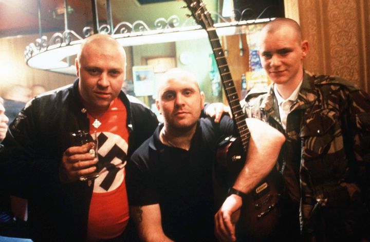 The Nazi skinhead band Skrewdriver, pictured in Britain in 1988
