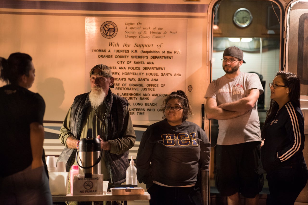 The presence of Micah's Way allows the ACLU employees and volunteers a place to sit and strike up a conversation with released inmates while they eat or wait for their rides to come pick them up.