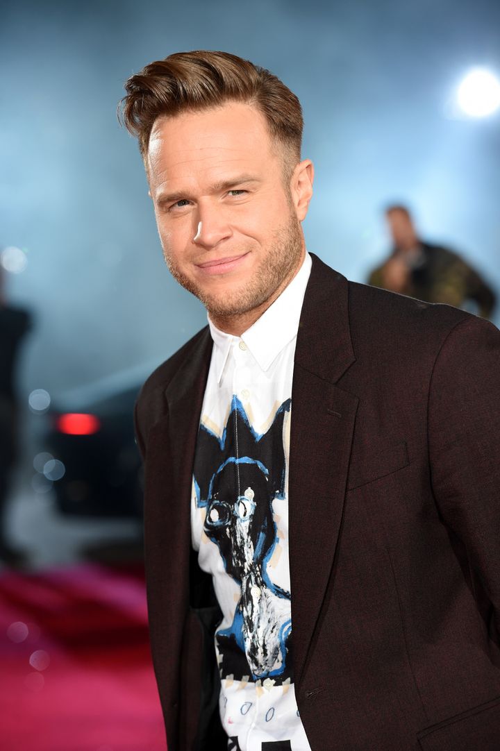Olly at a photo-call for 'The Voice'