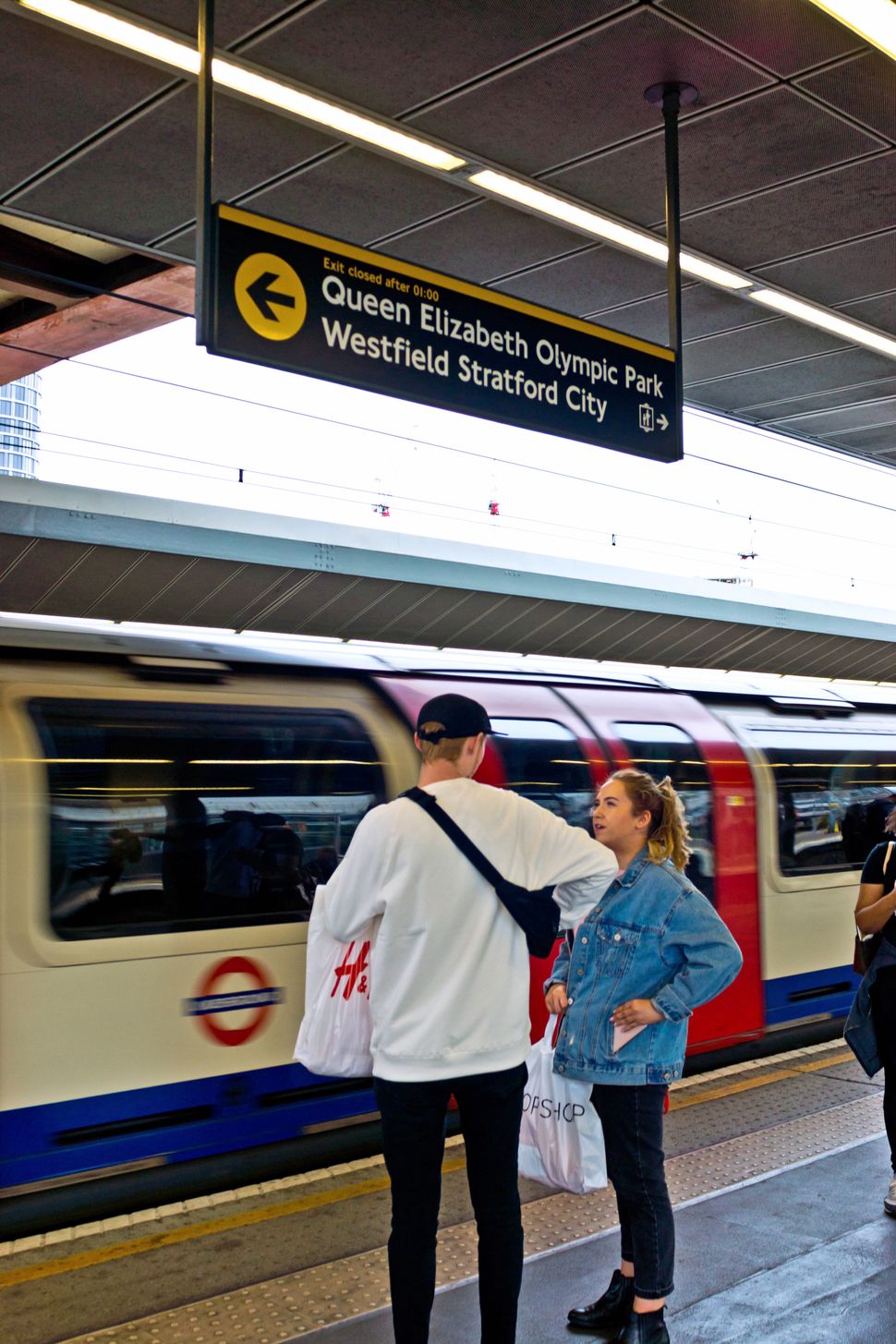 Passengers on the London underground.