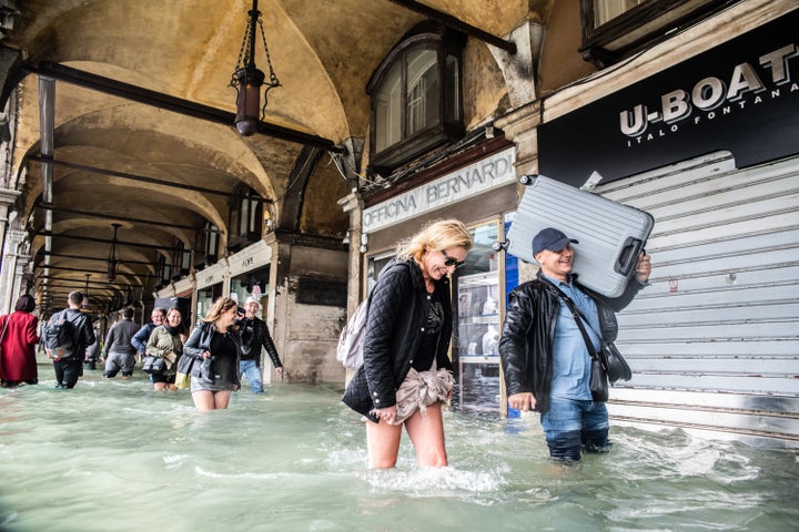 Tourists have flocked to Venice in record numbers in recent years as the city struggled with the rising seas.