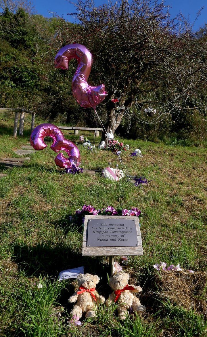 A view of the memorial tree to Karen Hadaway and Nicola Fellows in Wild Park, Brighton, East Sussex