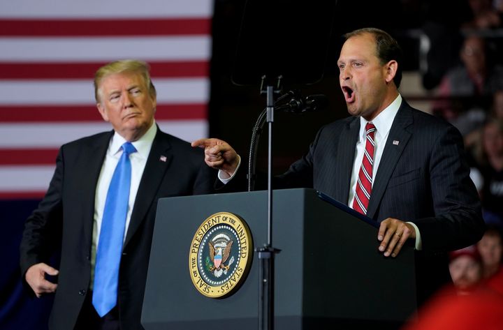 President Donald Trump campaigned with Rep. Andy Barr in October in an effort to boost the Republican candidate in his battle with retired fighter pilot Amy McGrath.