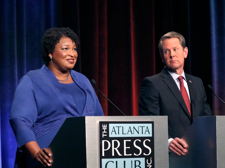 Democratic Georgia governor candidate Stacey Abrams and GOP rival Brian Kemp.