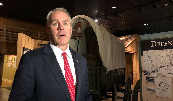 Interior Secretary Ryan Zinke put his foot in it again, this time at a ceremony designating a training depot for black Union soldiers as a national monument.