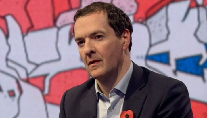 Former chancellor George Osborne during his exchange with Polly Toynbee