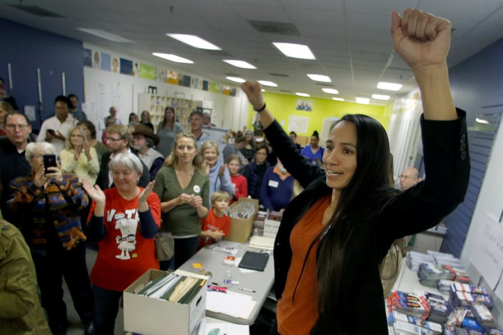 Sharice Davids has another unusual qualification in politics: her experience in mixed martial arts.